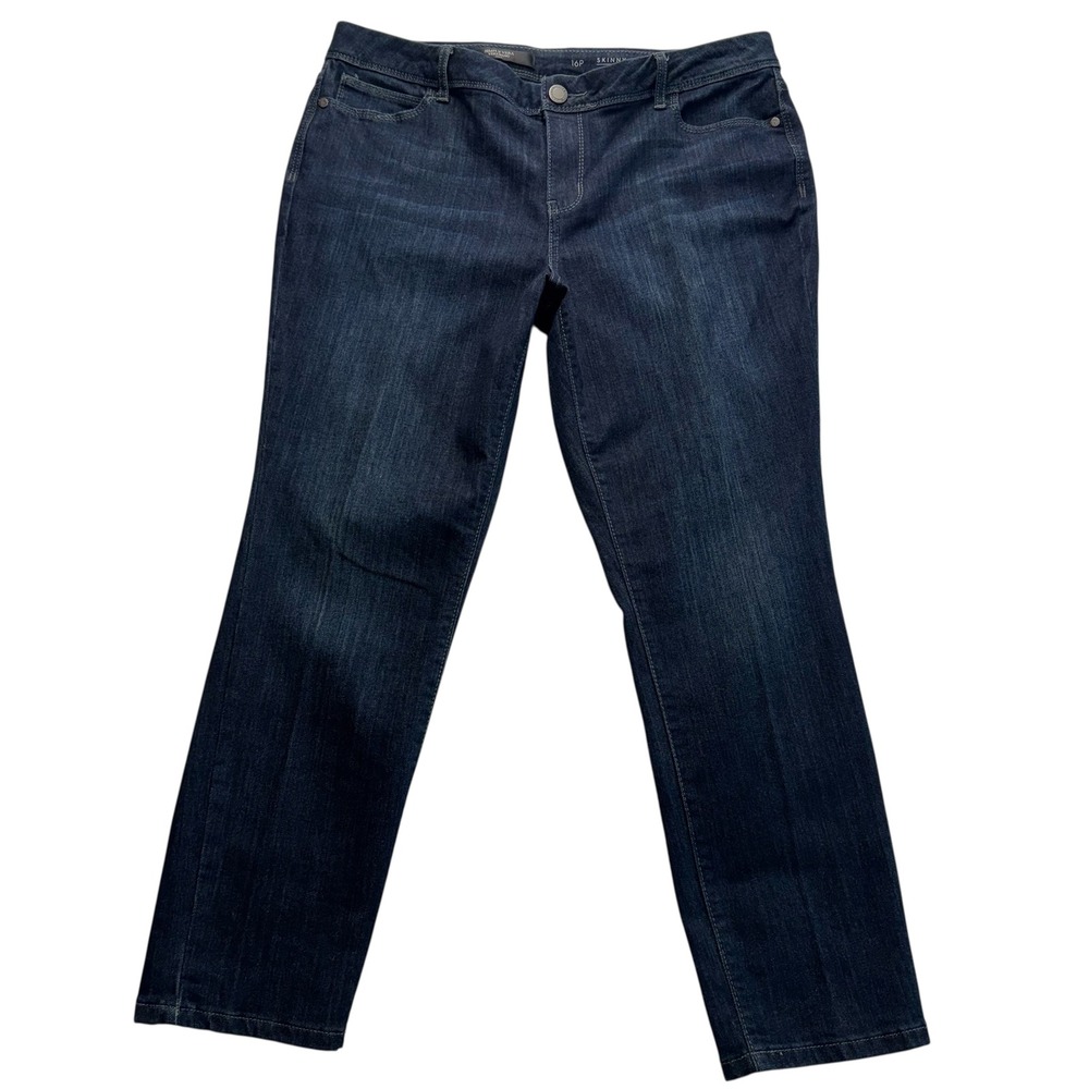 Simply Vera Vera Wang Women's 16P‎ Dark Wash Denim Skinny Mid Rise Jeans #46